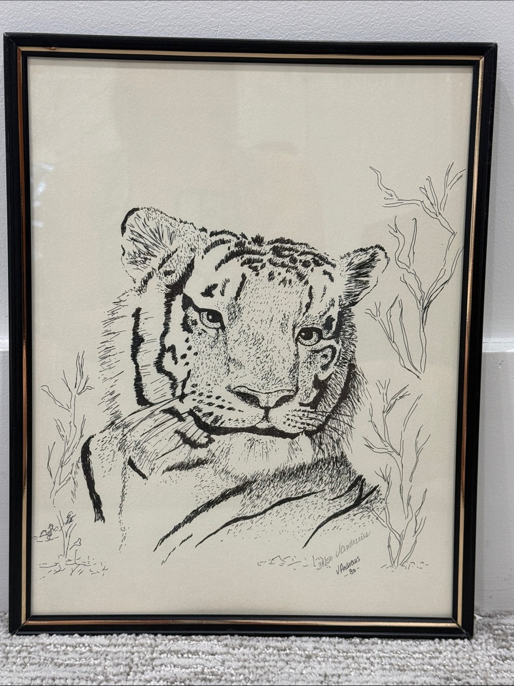 Vintage 1980 Signed Pen & Ink limited edition print